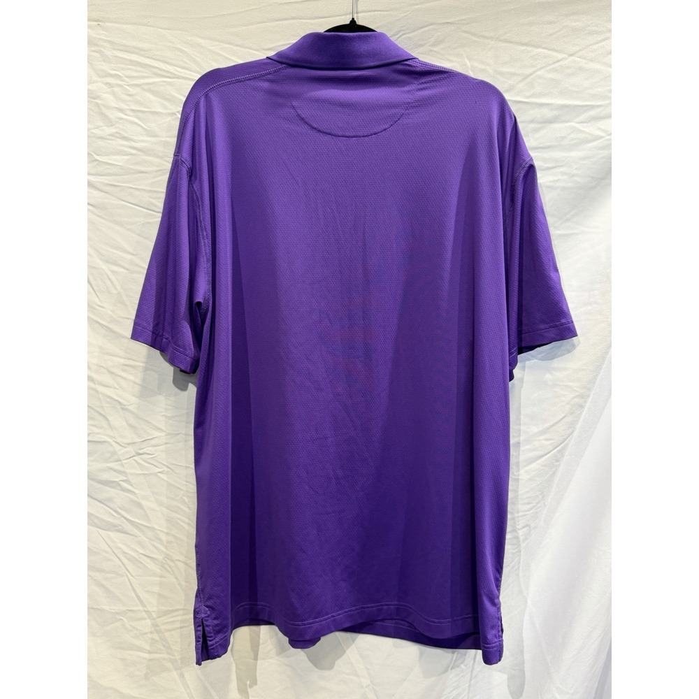 George Strait Purple Polo Shirt Men's XL Collared 93% Polyester Short Sleeve - Picture 2 of 4